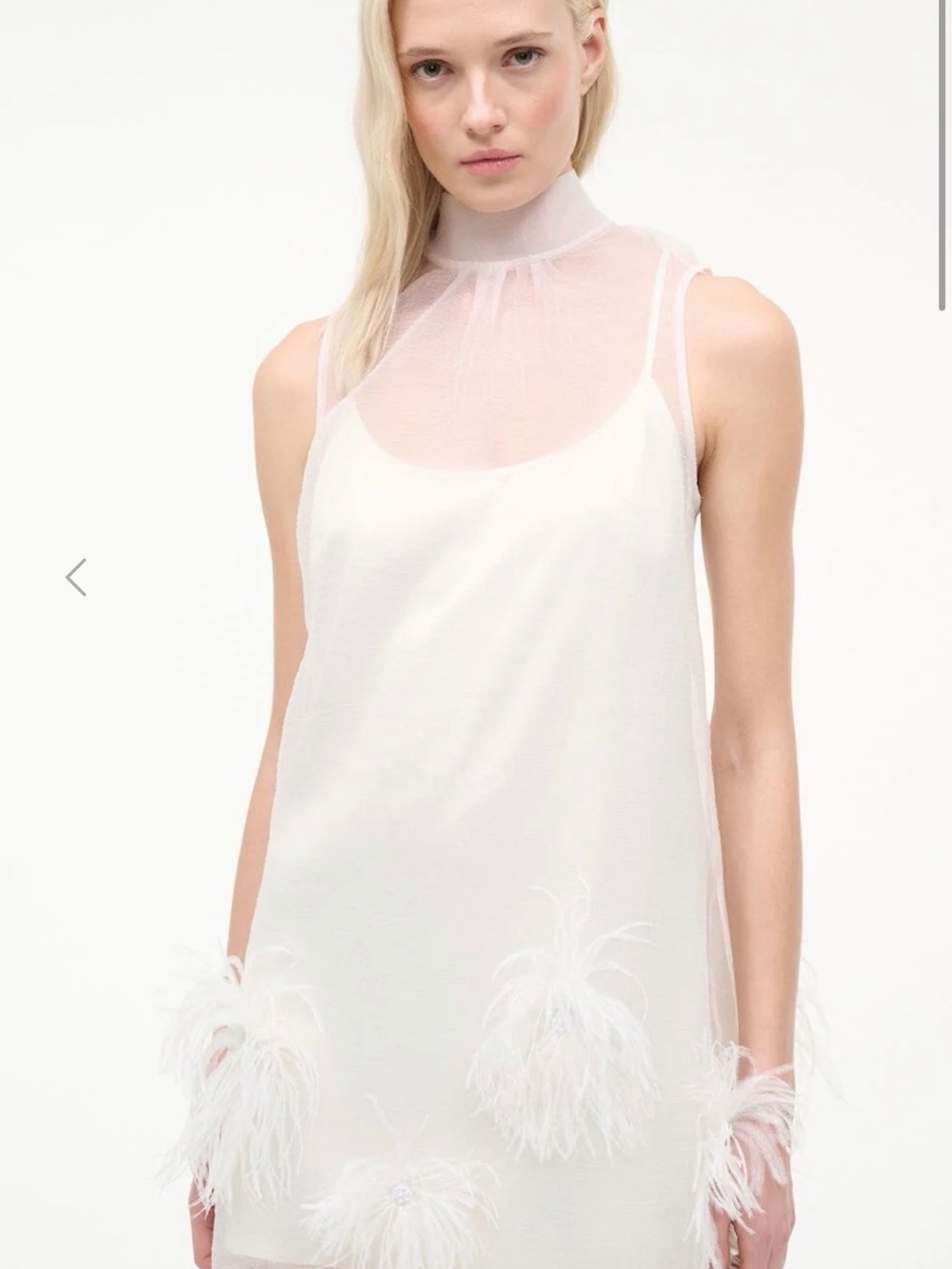 STAUD ALBEE MINI DRESS WHITE